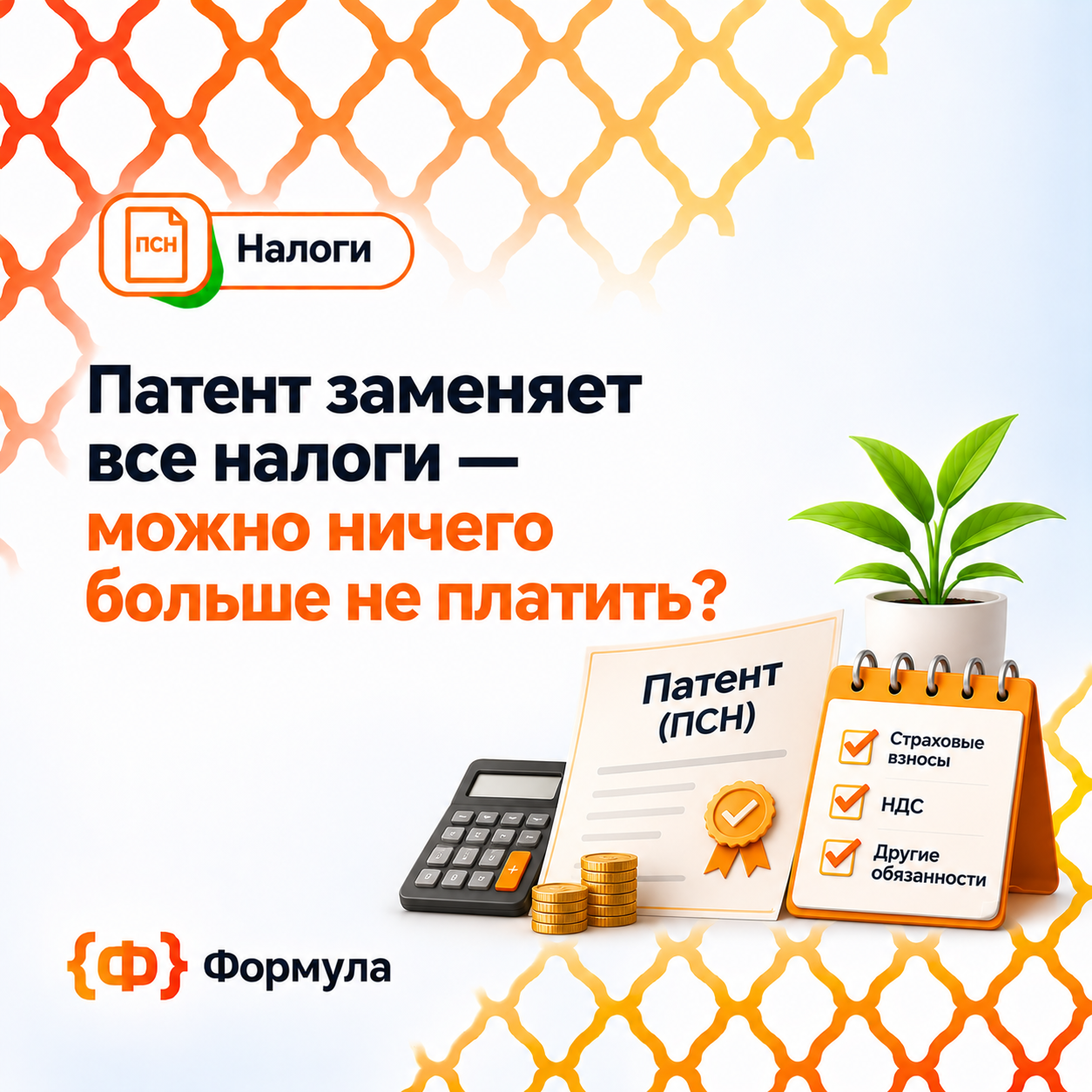 Патент заменяет все налоги — можно ничего больше не платить